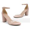 image:imageDREAM PAIRS Womens Chunk Low Heel Pump SandalsNudeClear