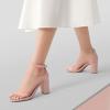 image:imageDREAM PAIRS Womens Chunk Low Heel Pump SandalsNudeClear