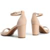 image:imageDREAM PAIRS Womens Chunk Low Heel Pump SandalsNudeSuede