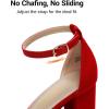 image:imageDREAM PAIRS Womens Chunk Low Heel Pump SandalsRed1