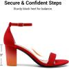 image:imageDREAM PAIRS Womens Chunk Low Heel Pump SandalsRed1