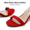 image:imageDREAM PAIRS Womens Chunk Low Heel Pump SandalsRed1