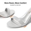 image:imageDREAM PAIRS Womens Chunk Low Heel Pump SandalsSilverGlitter