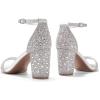 image:imageDREAM PAIRS Womens Chunk Low Heel Pump SandalsSilverRhinestone