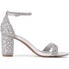 image:imageDREAM PAIRS Womens Chunk Low Heel Pump SandalsSilverRhinestone