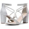 image:imageDREAM PAIRS Womens Chunk Low Heel Pump SandalsSilverglitter