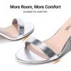 image:imageDREAM PAIRS Womens Chunk Low Heel Pump SandalsSilvermetallic