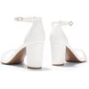 image:imageDREAM PAIRS Womens Chunk Low Heel Pump SandalsWhitePearl
