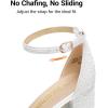 image:imageDREAM PAIRS Womens Chunk Low Heel Pump SandalsWhitepearl