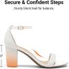 image:imageDREAM PAIRS Womens Chunk Low Heel Pump SandalsWhitepearl