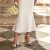 image:imageDREAM PAIRS Womens Chunk Low Heel Pump SandalsWhitepearl