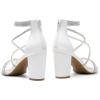 image:imageDREAM PAIRS Womens Chunk Low Heel Pump SandalsWhitepu