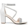 image:imageDREAM PAIRS Womens Chunk Low Heel Pump SandalsWhitepu
