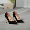 image:imageDREAM PAIRS Womens Closed Toe High Heels Dress Pointed Toe Wedding Pump ShoesBlackPu