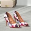 image:imageDREAM PAIRS Womens Closed Toe High Heels Dress Pointed Toe Wedding Pump ShoesFloral