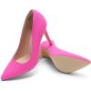 image:imageDREAM PAIRS Womens Closed Toe High Heels Dress Pointed Toe Wedding Pump ShoesFuchsiaSuede