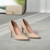 image:imageDREAM PAIRS Womens Closed Toe High Heels Dress Pointed Toe Wedding Pump ShoesNudeNubuck