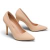 image:imageDREAM PAIRS Womens Closed Toe High Heels Dress Pointed Toe Wedding Pump ShoesNudeNubuck