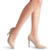 image:imageDREAM PAIRS Womens Closed Toe High Heels Dress Pointed Toe Wedding Pump ShoesNudeSuede