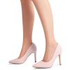 image:imageDREAM PAIRS Womens Closed Toe High Heels Dress Pointed Toe Wedding Pump ShoesPinkSuede