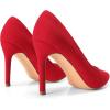 image:imageDREAM PAIRS Womens Closed Toe High Heels Dress Pointed Toe Wedding Pump ShoesRedSuede
