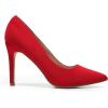 image:imageDREAM PAIRS Womens Closed Toe High Heels Dress Pointed Toe Wedding Pump ShoesRedSuede