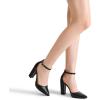 image:imageDREAM PAIRS Womens Coco High Heels Chunky Block Pumps Pointed Closed Toe Ankle Strap Dress ShoesBlackPu