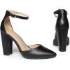 image:imageDREAM PAIRS Womens Coco High Heels Chunky Block Pumps Pointed Closed Toe Ankle Strap Dress ShoesBlackPu