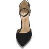 image:imageDREAM PAIRS Womens Coco High Heels Chunky Block Pumps Pointed Closed Toe Ankle Strap Dress ShoesBlackSuede