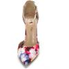 image:imageDREAM PAIRS Womens Coco High Heels Chunky Block Pumps Pointed Closed Toe Ankle Strap Dress ShoesFloral