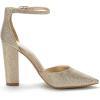 image:imageDREAM PAIRS Womens Coco High Heels Chunky Block Pumps Pointed Closed Toe Ankle Strap Dress ShoesGoldGlitter