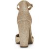 image:imageDREAM PAIRS Womens Coco High Heels Chunky Block Pumps Pointed Closed Toe Ankle Strap Dress ShoesGoldGlitter