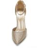 image:imageDREAM PAIRS Womens Coco High Heels Chunky Block Pumps Pointed Closed Toe Ankle Strap Dress ShoesGoldGlitter