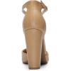 image:imageDREAM PAIRS Womens Coco High Heels Chunky Block Pumps Pointed Closed Toe Ankle Strap Dress ShoesNudePu