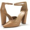 image:imageDREAM PAIRS Womens Coco High Heels Chunky Block Pumps Pointed Closed Toe Ankle Strap Dress ShoesNudePu