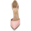 image:imageDREAM PAIRS Womens Coco High Heels Chunky Block Pumps Pointed Closed Toe Ankle Strap Dress ShoesPinkSuede