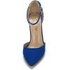 image:imageDREAM PAIRS Womens Coco High Heels Chunky Block Pumps Pointed Closed Toe Ankle Strap Dress ShoesRoyalBlue
