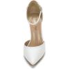 image:imageDREAM PAIRS Womens Coco High Heels Chunky Block Pumps Pointed Closed Toe Ankle Strap Dress ShoesWhitePu