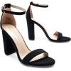image:imageDREAM PAIRS Womens HiChunk High Heel Pump SandalsBlackNubuck