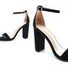 image:imageDREAM PAIRS Womens HiChunk High Heel Pump SandalsBlackNubuck
