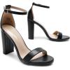 image:imageDREAM PAIRS Womens HiChunk High Heel Pump SandalsBlackPu
