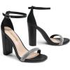 image:imageDREAM PAIRS Womens HiChunk High Heel Pump SandalsBlackrhinestone