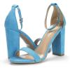 image:imageDREAM PAIRS Womens HiChunk High Heel Pump SandalsBlueSuede