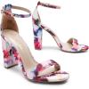 image:imageDREAM PAIRS Womens HiChunk High Heel Pump SandalsFloral