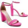 image:imageDREAM PAIRS Womens HiChunk High Heel Pump SandalsFuchsiaSuede