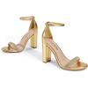 image:imageDREAM PAIRS Womens HiChunk High Heel Pump SandalsGoldrhinestone