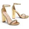 image:imageDREAM PAIRS Womens HiChunk High Heel Pump SandalsGoldrhinestone