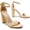 image:imageDREAM PAIRS Womens HiChunk High Heel Pump SandalsNudeNubuck