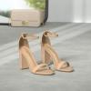 image:imageDREAM PAIRS Womens HiChunk High Heel Pump SandalsNudeSuede