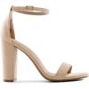 image:imageDREAM PAIRS Womens HiChunk High Heel Pump SandalsNudeSuede